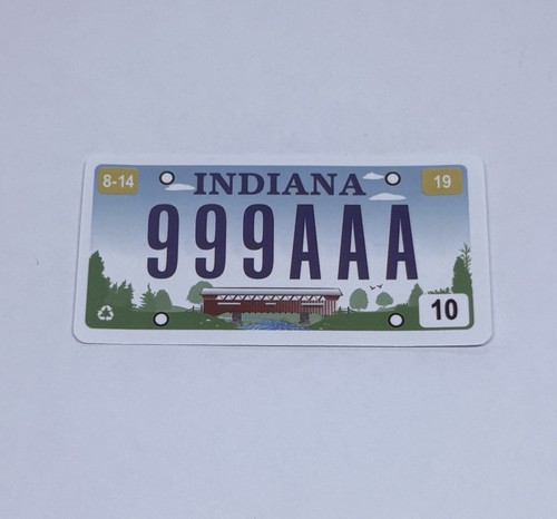 Indiana Novelty License Plate Sticker Decor Art Decal Vinyl Souvenir Tc6