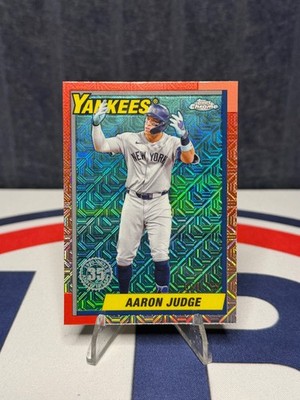 2025 Topps #T90C-82 Aaron Judge 1990 Aqua Refractors Number Match  99/199