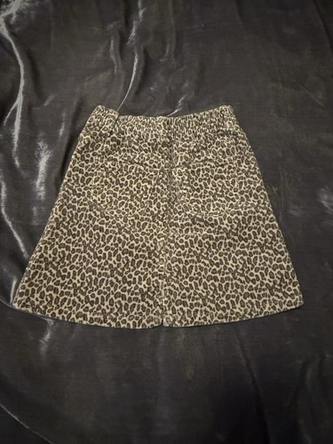 Vintage Y2K Baby Gap Leopard Print Cheetah Curdoroy Classic 5 Pocket Skirt Sz 4 - Picture 4 of 8