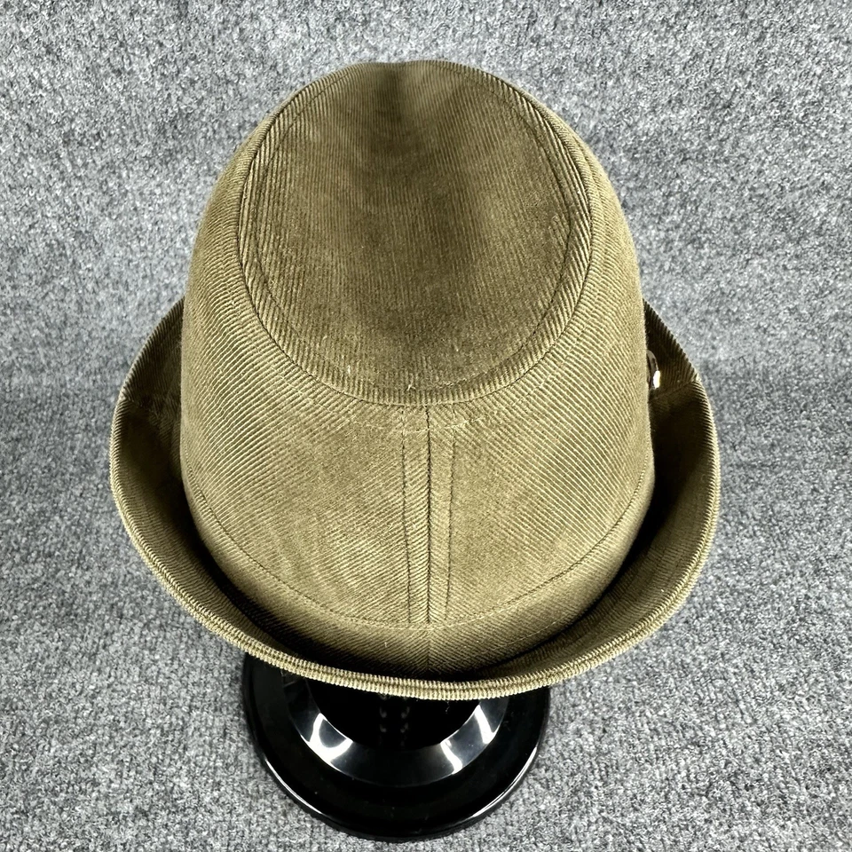 Vintage Corduroy Fedora Hat August  100% Cotton Tan Color - Image 3 of 4