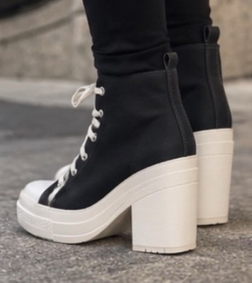 Converse Navy Lace-Up Fashion Sneakers Women's