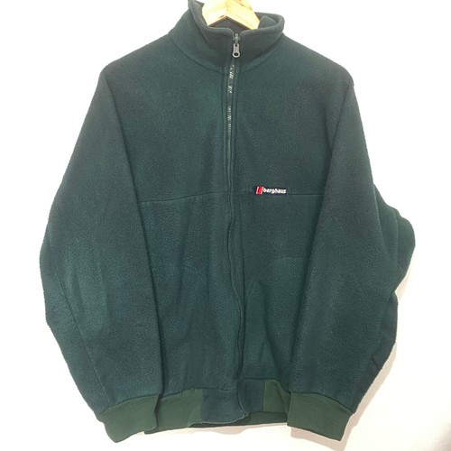 Berghaus, Vintage Berghaus Polarplus Fleece Jacket Mens Medium Green Made in Britain