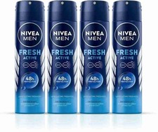 Nivea Men Fresh Active Deodorant Spray Pack Of 4 150ml