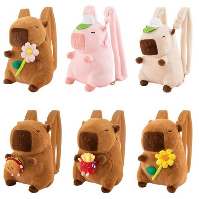 Capybara Rucksack aus weichem Plüsch für Damen, für den täglichen Gebrauch, von
