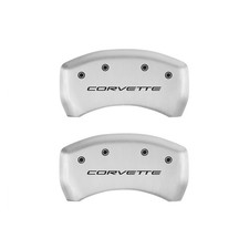 For Chevy Corvette 20-26 Gloss White Rear Caliper Covers W Corvette C5 Engraving