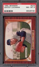 1955 Bowman #219 Whitey Lockman PSA 8 New York Giants
