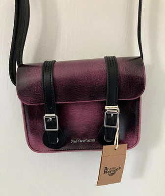 Dr. Martens 7'' Mini Leder Umhängetasche kleine Umhängetasche Fondant Rosa (9)