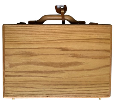 NEW IN BOX Presto Wooden Briefcase 1970s Mid-Century Modern MCM Attache Case