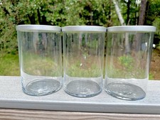 Three Empty Yankee Candle Metal Lid Large Contemporary Tumbler Style 22 oz. Jars