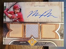 Matt McClain 2025 Topps Museum Collection Triple Patch Relic Auto Silver /193