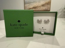 Kate Spade Bow Meets Girl Stud Earrings Silve...
