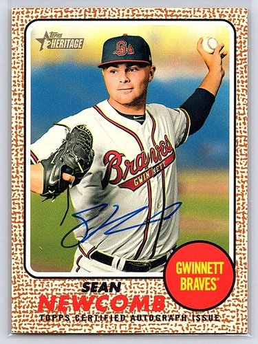 2017 Topps Heritage Minor League #ROA-SN Sean Newcomb Real One Autographs