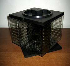 PORTACASSETTE con base girevole in plastica - Box Musicassette Vintage