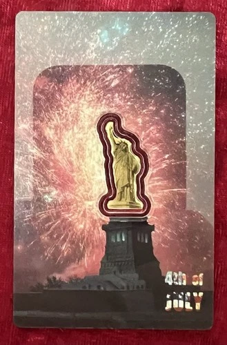 2025 Niue 4th of July Statue of Liberty Shaped 1/1000 oz .9999 Gold Coin in Card