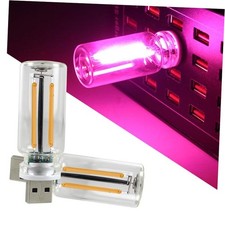 2 PCS Car Lights Interior, Plug-in Retro Car Atmosphere Lamp with Touch pink