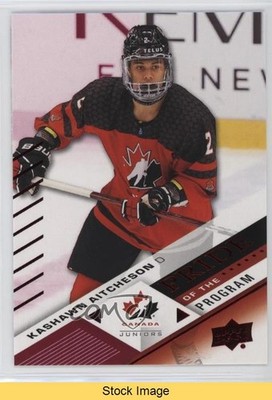2024 Upper Deck Team Canada Juniors Red Foil Kashawn Aitcheson #95 READ 7l6