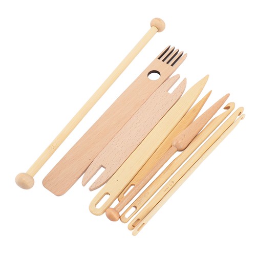 Strumenti per tessitura legno uso flessibile 9 pezzi set bastoncini telaio manuale per fare sciarpa - Foto 20 di 24