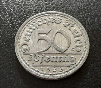 50 Pfennig 1922 A Deutsches Reich - Bild 1 von 2