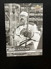 25-26 UD Series 2 Hockey Black And White Parallel Canvas C-126 Jacob Middleton