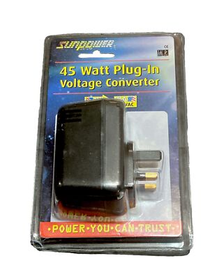 Sunpower 45 Watts Plug-In Voltage Converter MW2P045   230/240V to 110/120V UK-US