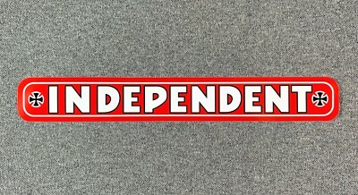 Independent Trucks Bar Logo Skateboard Sticker Red LARGE 8'' Sk8