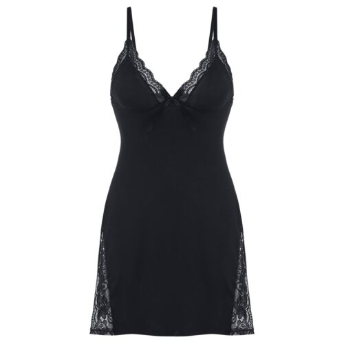 Mujeres Sexy Lencería Cuello en V Profundo Babydoll Prendas para dormir Ropa interior Vestido Prendas para dormir EE. UU. - Imagen 9 de 32