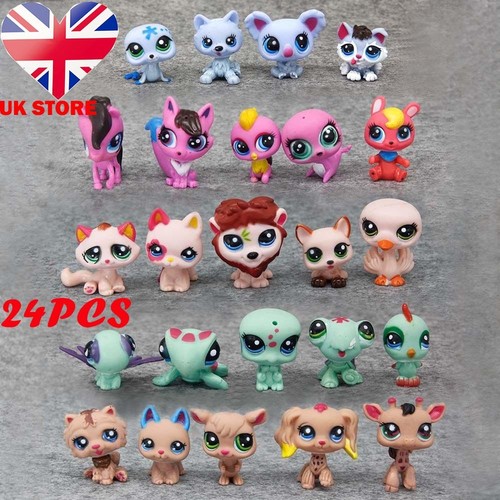 Littlest Pet Shop LPS Dog Cat 24Pcs Animal Bunny Figures Kids Toy-Birthday Gift - Picture 6 of 9