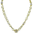 Magnetic Interchangeable Necklace goldtone Kirks Folly Crystal Link