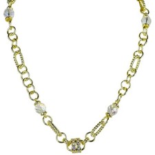 Kirks Folly Crystal Link Magnetic Interchangeable Necklace goldtone