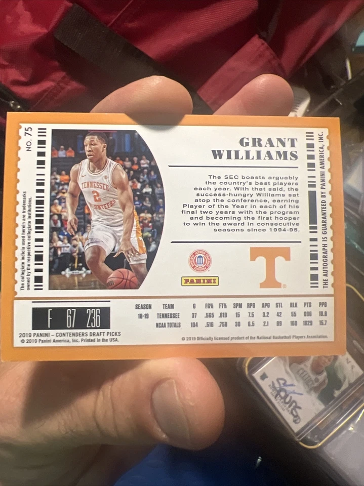 grant williams rookie auto 36/99 - Image 2 of 2