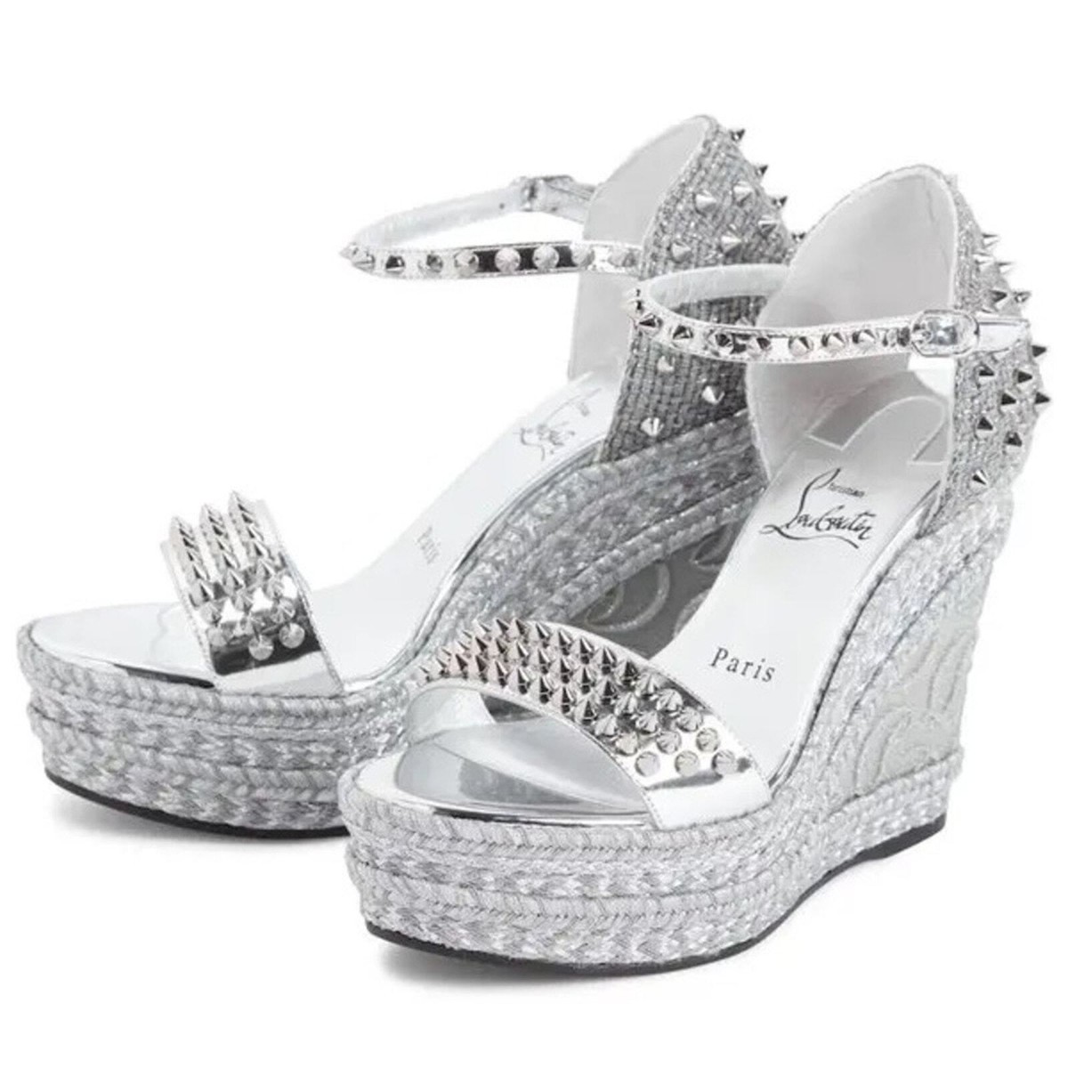 Christian Louboutin Madmonica 120 Leather Espadrille Wedge Christian Louboutin Madmonica 120 Leather Espadrille Wedge
