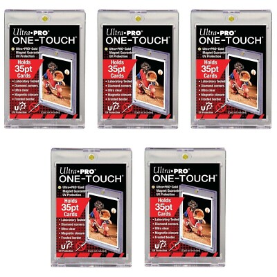 5 PACKS LOT ULTRA PRO 35PT  ONE TOUCH MAGNETIC TRADING CARD HOLDER