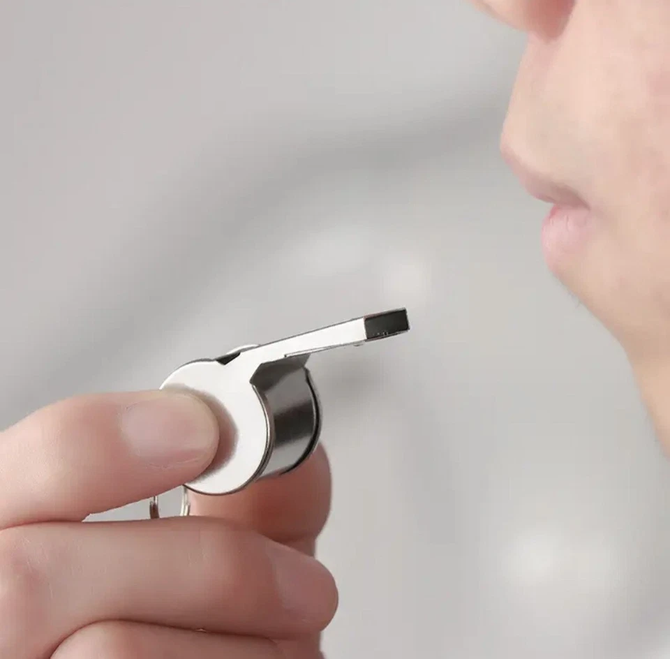 Metal Referee Whistle With Lanyard Sports PE School Football Rugby Outdoor Play - Image 4 of 4