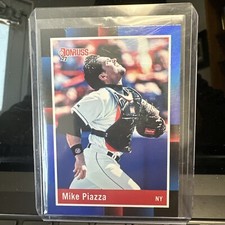 2022 Donruss Baseball Base Retro 1988 Holo Blue #262 Mike Piazza - New York Mets