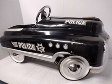 Vintage Police Highway Patrol Metal Pedal Car