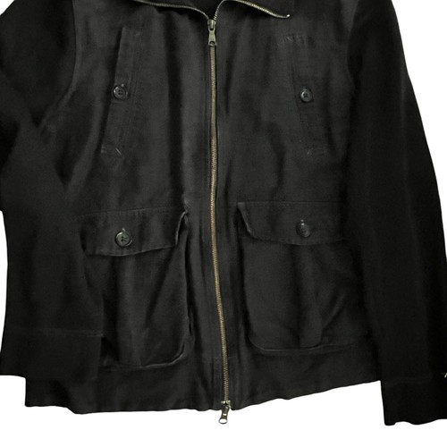 Banana Republic Utility Field Jacket Linen Cotton, Knit Rib Men Medium - Picture 2 of 15