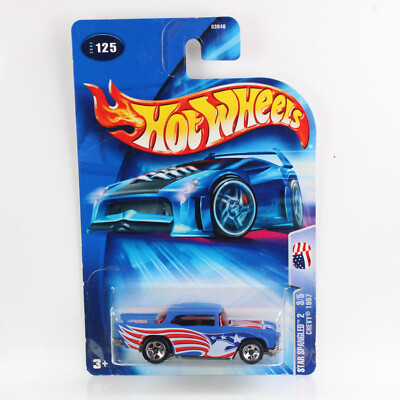 Hot Wheels 2004 - BLUE CARD COLLECTOR - 1957 CHEVY - STAR & SPANGLED