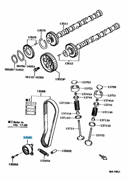 TOYOTA AE86 AE92 AE101 MR2 AW11 Genuine 4AG Timing Belt Tensioner