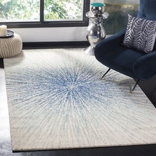 Royal / Ivory Safavieh Power Loomed Evoke Area Rugs - EVK228A