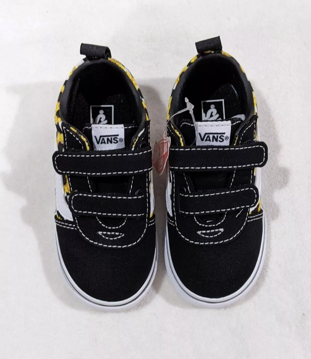 Vans Toddler Girl s Ward V Sunflower Checker Multi Skate Shoes Sz 6 7 8 9 10 NWB