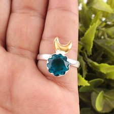 Apatite Gemstone 925 Sterling Silver Ring Handmade Jewelry Ring Gift For Wife