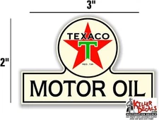 3" TEXACO POST WAR OIL BOTTLE DECAL GAS AND OIL PUMP STICKER a
