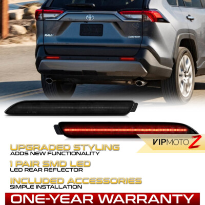 2in1 LED Smoke Rear DRL Reflector+Tail Brake Lights For Toyota Sienna Venza Rav4