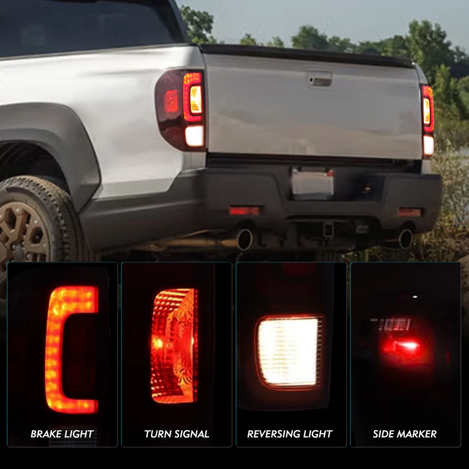 For 2017-2023 Honda Ridgeline Red Left Driver Side Tail Brake Light - Image 2 of 4