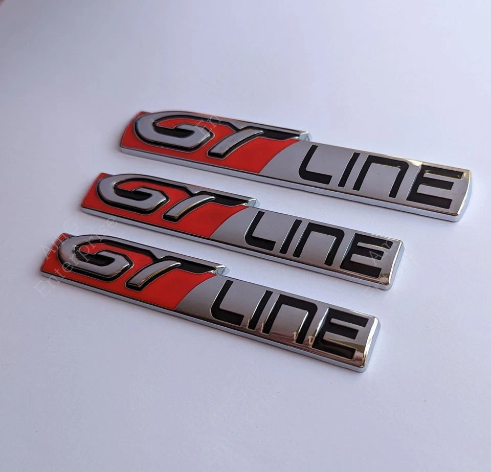 Juego de insignia trasera y lateral GT Line plateada roja negra para Peugeot 208 2008 308 3008 Foto 3 de 4