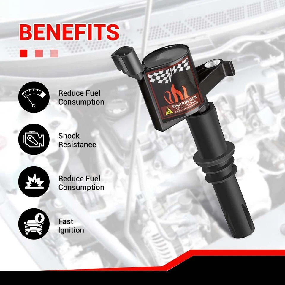 8 Pack Ignition Coils For Ford Explorer F-150 F-250 3 Valve 4.6/5.4L DG511 FD508 - Image 4 of 4