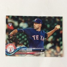 2018 Topps Update US208 Brandon Mann RC Texas Rangers