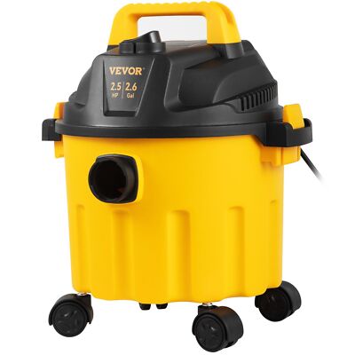 2.6Gal Wet Dry Vac 2.5HP 3-in-1 Shop Vac w/Blowing Function ETL Listed Yellow