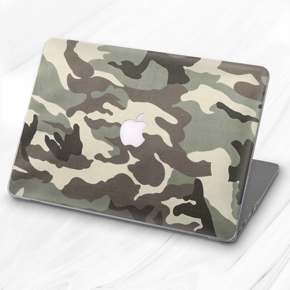 Funda rígida con textura de camuflaje del ejército para Macbook Air 11 13 Pro 13 15 16 Foto 2 de 4