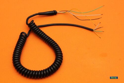 Cordon de téléphone vintage (du bon vieux des années 70) spirale - fil de téléphone - NOIR - Photo 3 sur 11